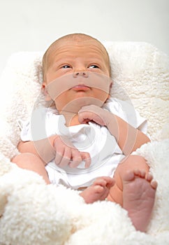 Confused newborn infant
