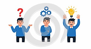 From Confusion to Idea: Stages of Problem Solving