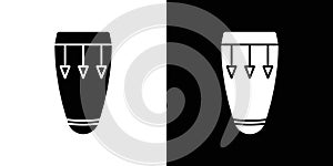 Conga drum icon linear logo isolated