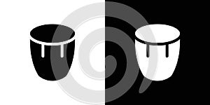 Conga drum icon set vector illustration