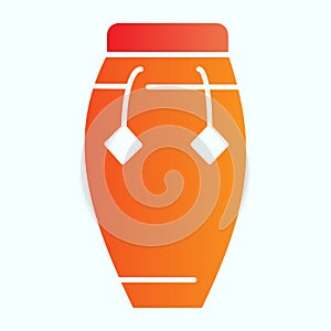 Conga thin flat icon. Drum vector illustration isolated on white. Musical percussion instrument gradient style design