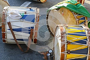 Congado - detail of percussive instruments characteristic of the rosary festival