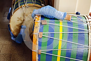 Congado - detail of percussive instruments characteristic of the rosary festival