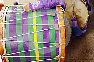 Congado - detail of percussive instruments characteristic of the rosary festival