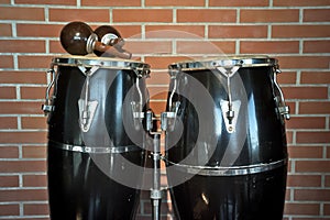 Congas and maracas photo