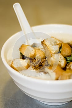 Congee in a bowl photo