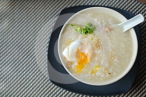 Congee with egg