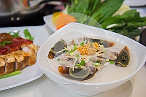 Congee with preserved eggs