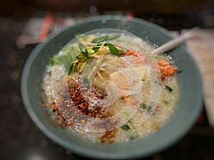 Congee with seafood - image