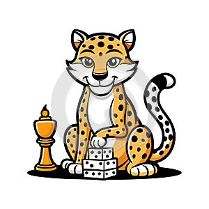 Congested Cheetah in Chess Illustration
