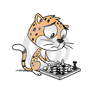 Congested Cheetah in Chess Illustration