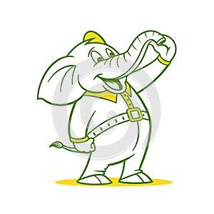 Congested Elephant in Graphic Design