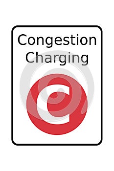 Congestion charging symbol icon