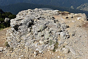 Conglomerate rock with gravel, clasts and pebbles