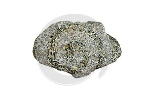 Conglomerate Sedimentary Rock isolated on white background.