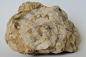 Conglomerates are composed of boulders and finer material