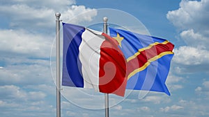 Congo and France two flags