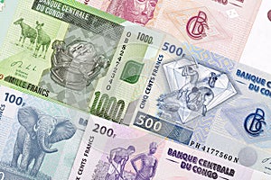 Congolese money a business background photo