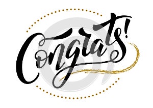 Congrats hand lettering