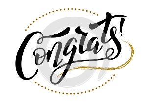 Congrats hand lettering photo