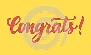 Congrats! Hand written lettering