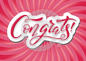 Congratulation congrats lettering