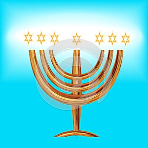 Congratulation Menorah, Magen David stars