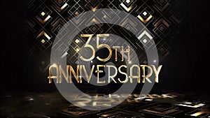 Congratulations on the 35th anniversary in golden luxury style