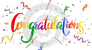 Congratulations banner , isolated on transparent background