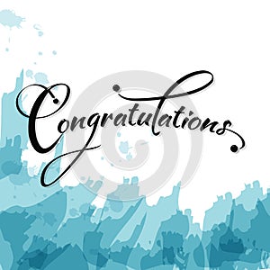 Congratulations calligraphy.