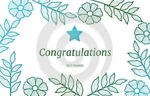 Congratulations Card Career Job Promotion Flower Floral