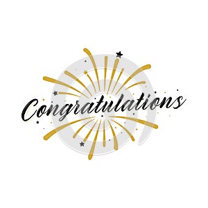 Congratulations Card. Typography, Lettering, Handwritten, vector for greeting