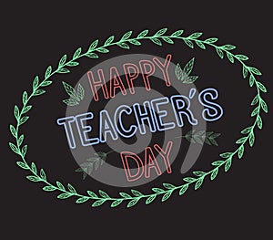 Congratulations on the day of the teacher on the blackboard
