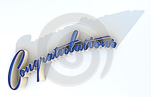 Congratulations Extruded Text photo