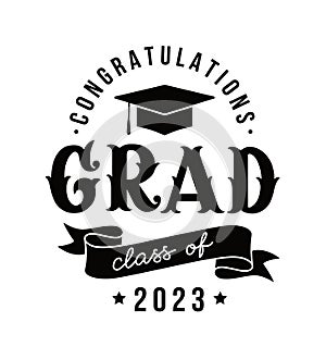 Congratulations grad! Vector lettering for graduation design