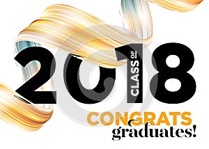 Congratulations Graduates Class of 2018 Vector Logo Design.