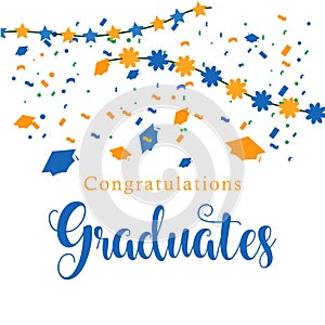 Congratulations Graduates Vector Template Design Illustration