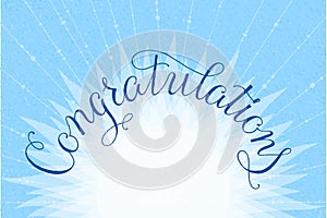 Congratulations lettering illustration hand photo