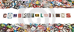 Congratulations - Newspaper Text