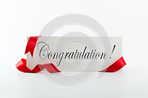 Congratulations note or greeting card