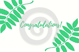 Congratulations text isolated on a white background,