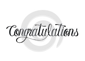 Congratulations word typography design illustration