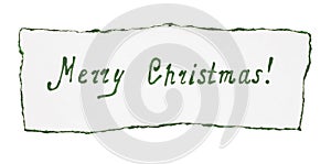 Congratulatory inscription merry Christmas