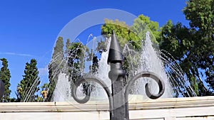 Congress Center Building Zappeion Historic buildings and fountain Athens Greece