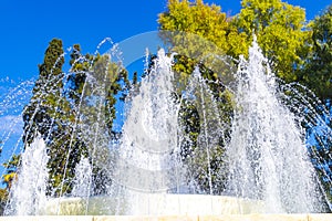 Congress Center Building Zappeion Historic buildings and fountain Athens Greece