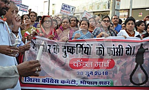 Demanding Death Penalty against rapists