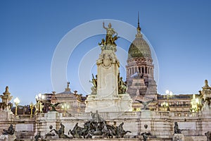 Congress Square in Buenos Aires, Argentina