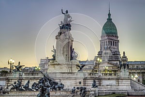 Congress Square in Buenos Aires, Argentina