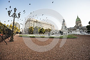 Congress Square in Buenos Aires, Argentina