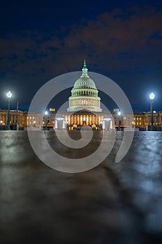 Congress in Washington DC. Capitol building. Capitol with sunset in Washington D.C.